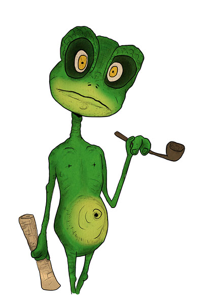 seltsam schauende Frosch Kreatur