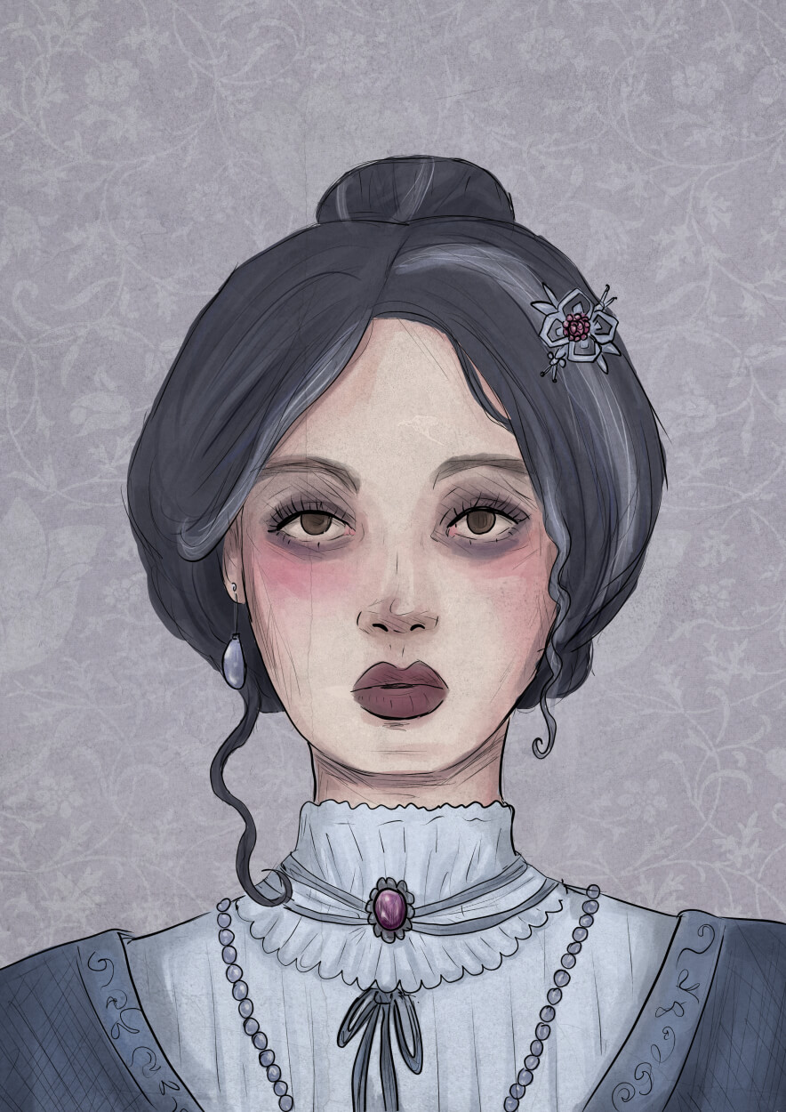 Portrait einer Frau im Gibson Girl Stil