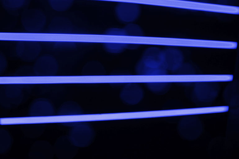 Neonlichter in blau